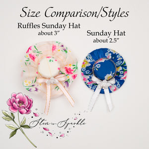 Ruffles Sunday Hat Magnets